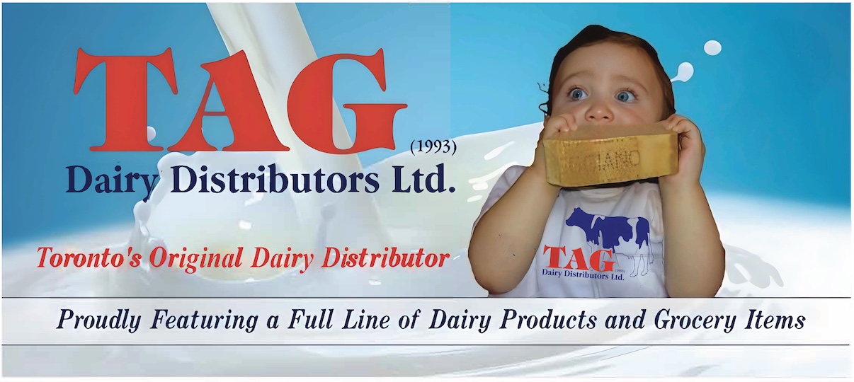TAG Dairy delivery truck supplying dairy and grocery products in Toronto